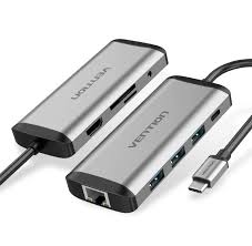 Vention 9-in-1 USB-C Docking Station (THAHB) – Multiport Hub with HDMI, USB 3.0, SD/TF Reader & PD Charging