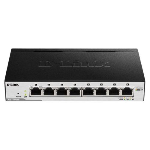 D-Link DGS-1100-08P 8-Port EasySmart Gigabit PoE Switch - Reliable Network & Power Solution