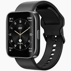QCY S9 Urban GS Smart Watch – Stylish, Fitness Tracker, Black & Silver Gray