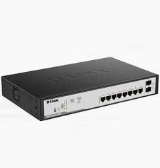 D-Link DGS-F1100-10PS 8-Port PoE Gigabit Smart Managed Switch with 2 SFP Ports