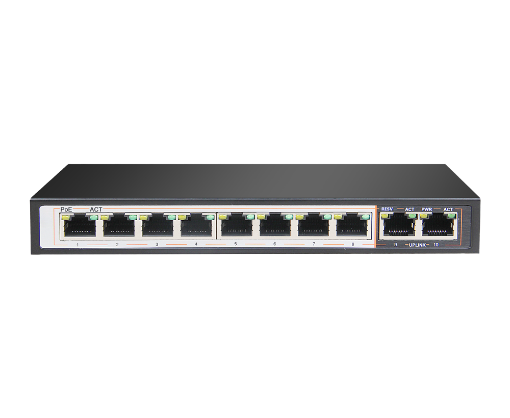 D-Link DGS-F1010P-E 120W 8+2-Port Gigabit POE Switch - 10/100/1000Mbps with High Power Support