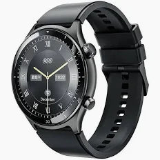 QCY WA23S7A Active GT Bluetooth Smartwatch – Fitness & Health Tracker, Black & Silver Gray