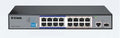 D-Link DES-F1016P-E/B 16-Port Unmanaged PoE+ Surveillance Switch – 250m Long Range, 10/100Base-T