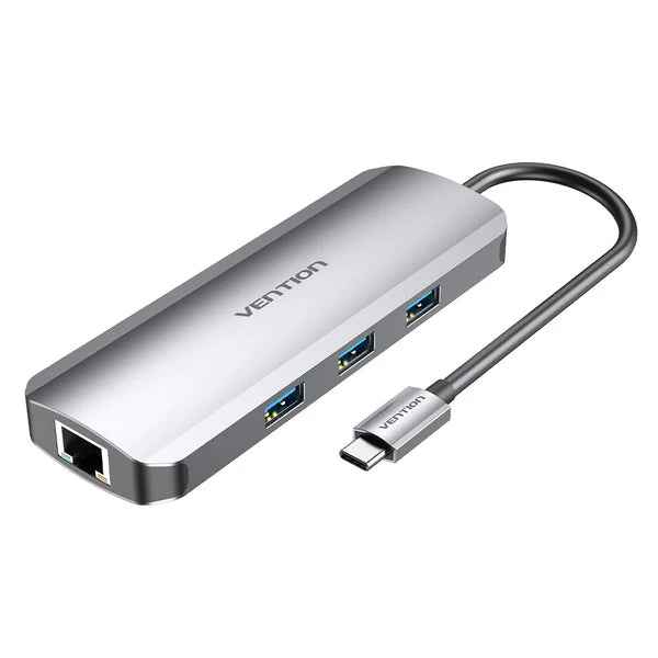 Vention 9-in-1 USB-C Docking Station (TQLHB) – 4K HDMI Hub with RJ45 Ethernet, USB 3.0 & 100W PD Charging