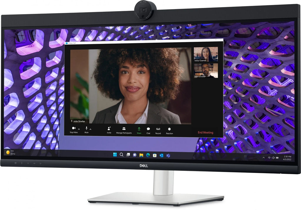 DELL 34" Curved Video Conferencing Monitor P3424WEB 3440x1440 IPS, 60Hz, HDMI, DP, USB, 21:9 Aspect Ratio