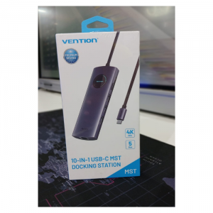 Vention 10-in-1 USB-C Docking Station (TQWHB) – Dual HDMI Multiport Hub with USB 3.0, SD/TF Reader & PD Charging