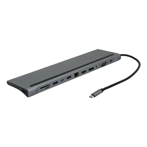 Vention 12-in-1 USB-C Docking Station (THSHC) – Multiport Hub with Dual HDMI, USB 3.0, SD/TF Reader, Ethernet & PD Charging