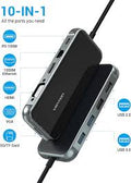Vention 10-in-1 USB-C Docking Station (VEN-TFGHB) – Multiport Hub with HDMI, USB 3.0, SD/TF Reader & PD Charging