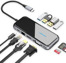 Vention 10-in-1 USB-C Docking Station (VEN-TFGHB) – Multiport Hub with HDMI, USB 3.0, SD/TF Reader & PD Charging