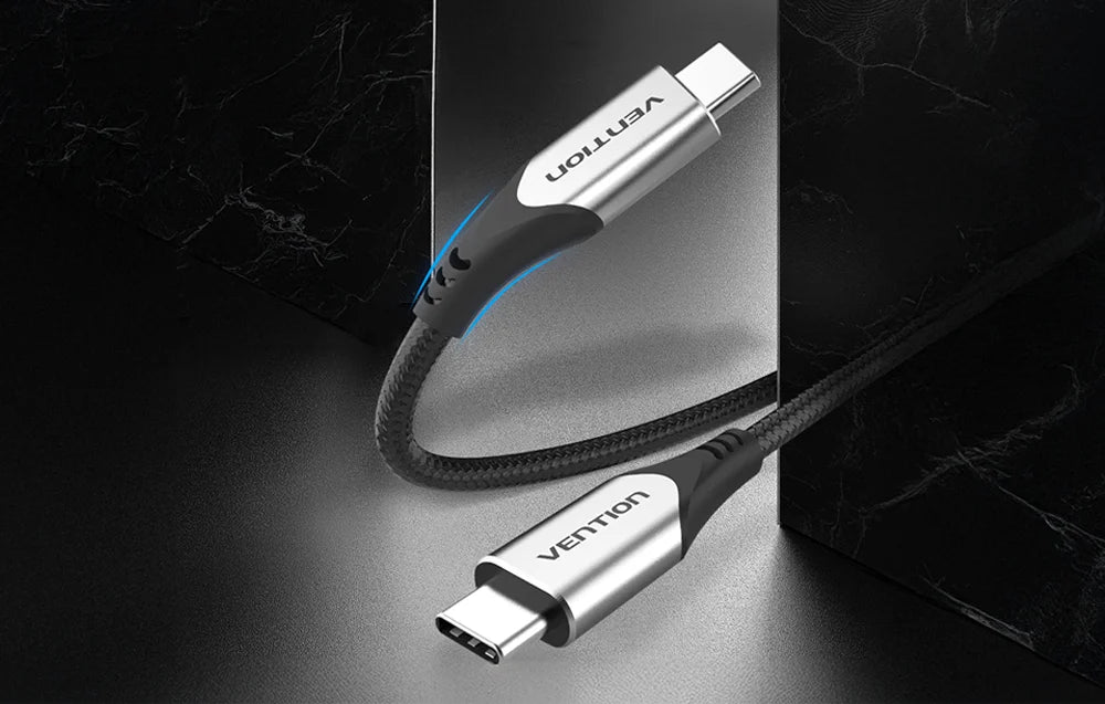 Vention TAAHF 1M Cotton Braided USB-C to USB-C 3.1 Cable
