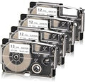 Casio PT-12WE 12mm Black on white labelling tape