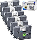 Brother TZ2-121 12mm x 8m Black on Clear White Label Tape