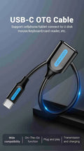  Vention CCSBB USB-C to USB-A OTG Cable 0.15M