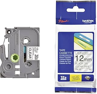 Brother TZ2-141 18mm x 8m Black on Clear Label Tape