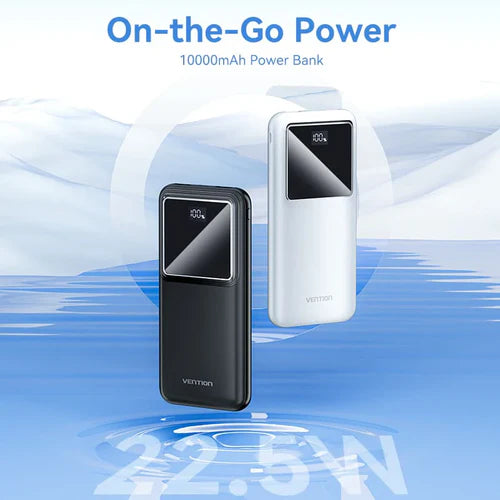 Vention FHKB0 10000mAh Power Bank 22.5W – USB-C, Micro-USB, USB-A Fast Charging Power Bank