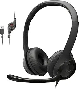 Logitech H390 USB Headset – Noise-Cancelling Microphone, Comfortable Over-Ear Headphones for PC &amp; Mac