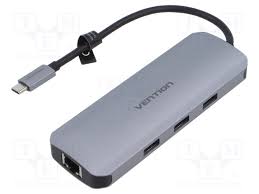 Vention TOLHB 9-in-1 USB-C Multi-Function Docking Station – HDMI, USB 3.0, SD/TF Card Reader, PD, Ethernet 