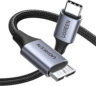 UGREEN US177 USB-A to Micro USB + USB Type C Cable 1M: