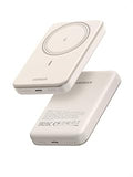 UGREEN 10000mAh Magnetic Wireless Power Bank – Fast Charging, Beige – PB561