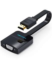 Vention HDMI to VGA Converter Cable (0.15m, Black) – VEN-74345 Flat Adapter for Laptop to Monitor/Projector