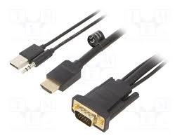 
ABIBG Vention Hdmi To Vga Cable With Audio Output And Usb Power Supply 1.5m Black – Abibg 1.5m
