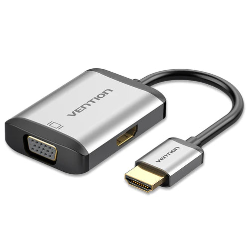 Vention HDMI to HDMI + VGA Converter (VEN-AFVHB) – Dual Display Adapter for Laptop, PC, Monitor & Projector