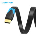 Vention Flat HDMI Cable (1.5m, Black) – VAA-B02-L150 High-Speed 4K Ultra HD Slim Cable for TV, Monitor & Gaming