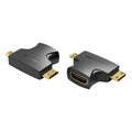 Vention 2-in-1 Mini HDMI & Micro HDMI to HDMI Adapter – Male to Female Converter for Camera, Laptop, TV & Monitor