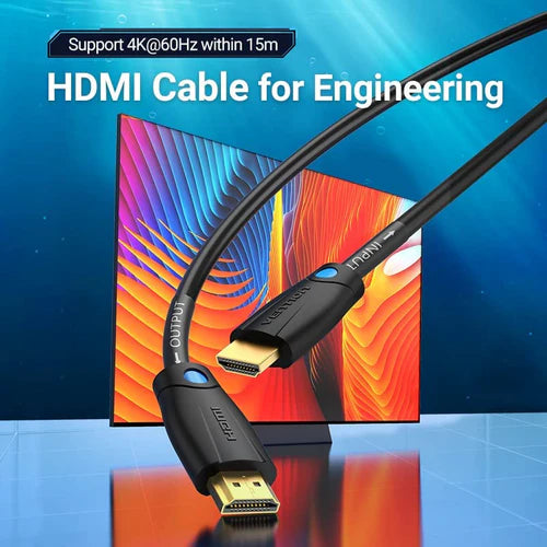 Vention HDMI 2.0 Cable  – AAMBQ High-Speed 4K Ultra HD Engineering-Grade Long Cable for Home Theater & Professional Use