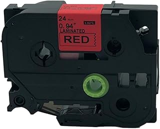Brother TZ2-451 24mm x 8m Black on Red Label Tape