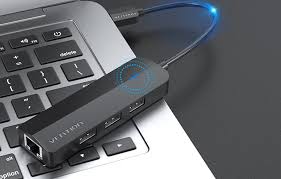 Vention 3-Port USB 2.0 Hub (CHPBB) – Compact USB Expansion for Laptops, PCs & Devices
