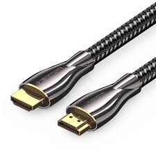 Vention Cotton Braided 4K HDMI Male to Male Cable (10m, Black Zinc Alloy) – ALMBL High-Speed Durable HDMI Cable for TV, Monitor & Gaming