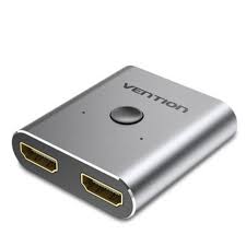 Vention 2-Port HDMI Bi-Directional Switcher (AFUH0) – Silver Color HDMI Switch for Seamless Switching Between Devices