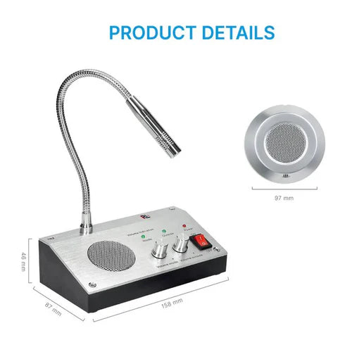 RL-9909 Two-Way Window Intercom System for Counter&nbsp;