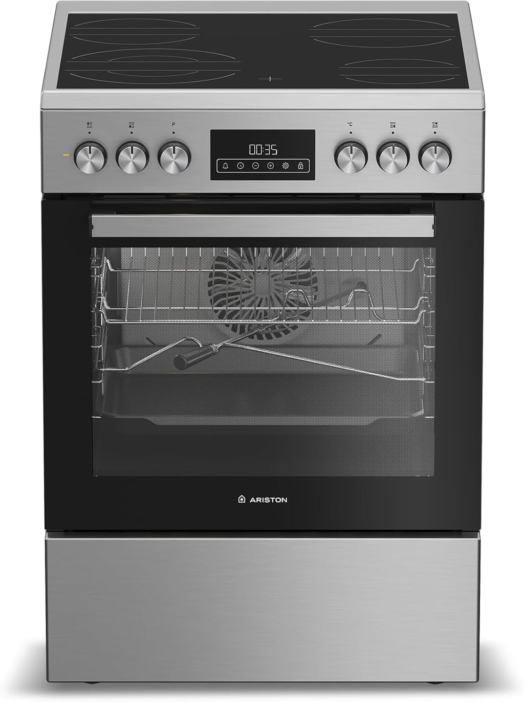 SCL 50x60cm Cooker 3 Gas + 1 Electric Plate (SCL-FC5631SI) Semi Inox 