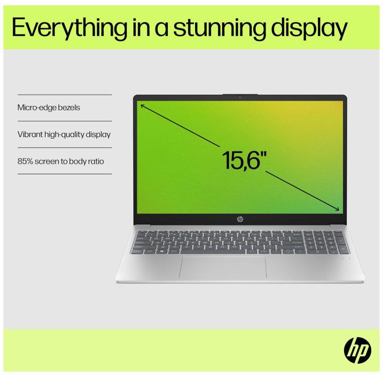 HP 15-fd0250wm Laptop Intel Core i5-1334U 13th Gen, 15.6″ HD, 8GB RAM, 512GB SSD, Intel Iris Xe, Windows 11 Home
