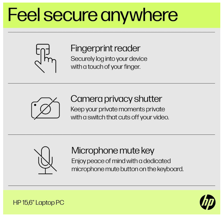 HP 15-fd0250wm Laptop Intel Core i5-1334U 13th Gen, 15.6″ HD, 8GB RAM, 512GB SSD, Intel Iris Xe, Windows 11 Home
