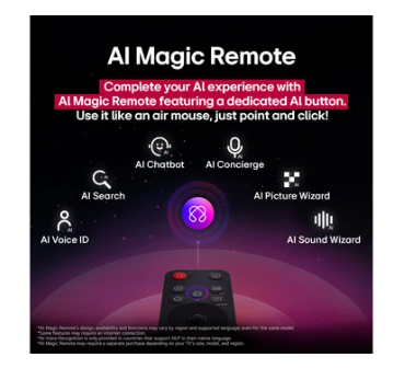 LG 50UA80006LC 50-Inch 4K UHD Smart LED Television with AI, Smart Voice Control.