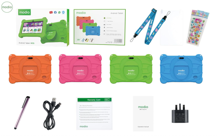 Modio M70 7-Inch Kids Tablet with 4GB RAM, 128GB ROM & Android OS
