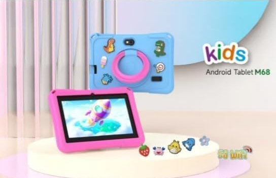 Modio M68 Kids Tablet 7-Inch Android Learning Tablet with 4GB RAM, 64GB Storage & Wi-Fi – Durable Kid-Friendly Design