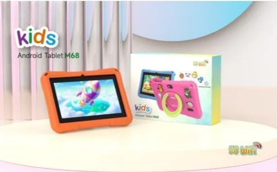 Modio M68 Kids Tablet 7-Inch Android Learning Tablet with 4GB RAM, 64GB Storage & Wi-Fi – Durable Kid-Friendly Design