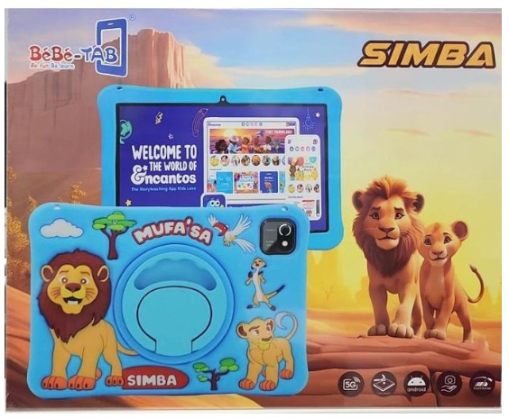 Bebe-Tab Simba Kids Study Tablet 10-Inch with SIM Card Slot, 8GB RAM & 512GB ROM