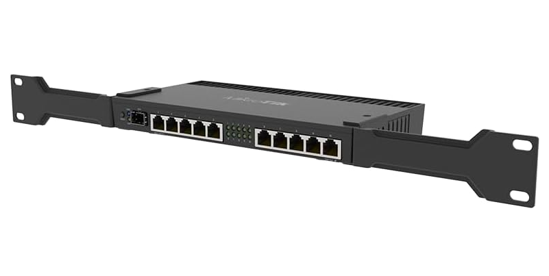 MikroTik RB4011iGS+RM Gigabit Ethernet Router with 10 Ports, Quad-Core CPU & Rackmount Design