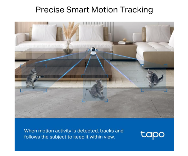 TP-Link Tapo C220 Pan & Tilt AI Home Security Wi-Fi Camera with Night Vision & Motion Detection