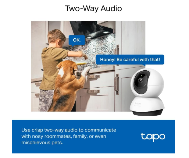 TP-Link Tapo C220 Pan & Tilt AI Home Security Wi-Fi Camera with Night Vision & Motion Detection
