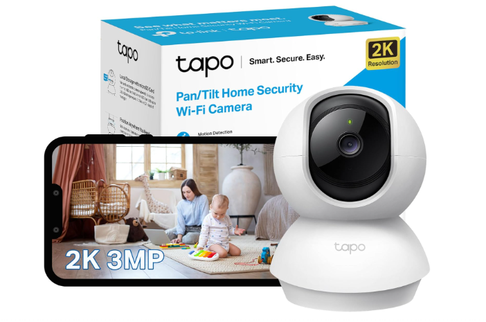 TP-Link Tapo C210 Pan & Tilt Smart Home Security Wi-Fi Camera with Night Vision & Motion Detection