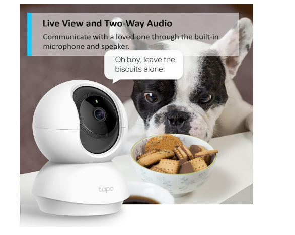 TP-Link Tapo C210 Pan & Tilt Smart Home Security Wi-Fi Camera with Night Vision & Motion Detection