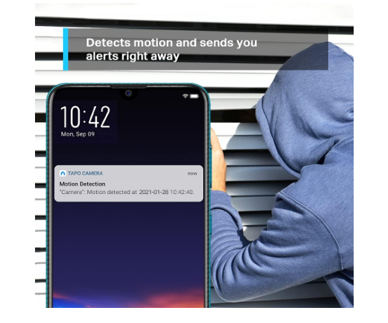 TP-Link Tapo C210 Pan & Tilt Smart Home Security Wi-Fi Camera with Night Vision & Motion Detection