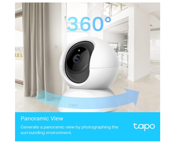 TP-Link Tapo C210 Pan & Tilt Smart Home Security Wi-Fi Camera with Night Vision & Motion Detection