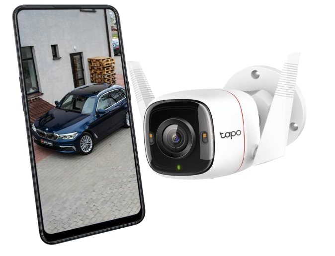 TP-Link Tapo C320WS Outdoor Security Wi-Fi Camera with 2K QHD Video, Color Night Vision & Dual Antennas